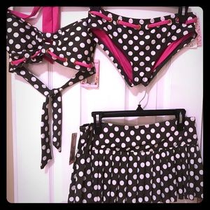 3-piece BNWT Betsey Johnson swimsuit